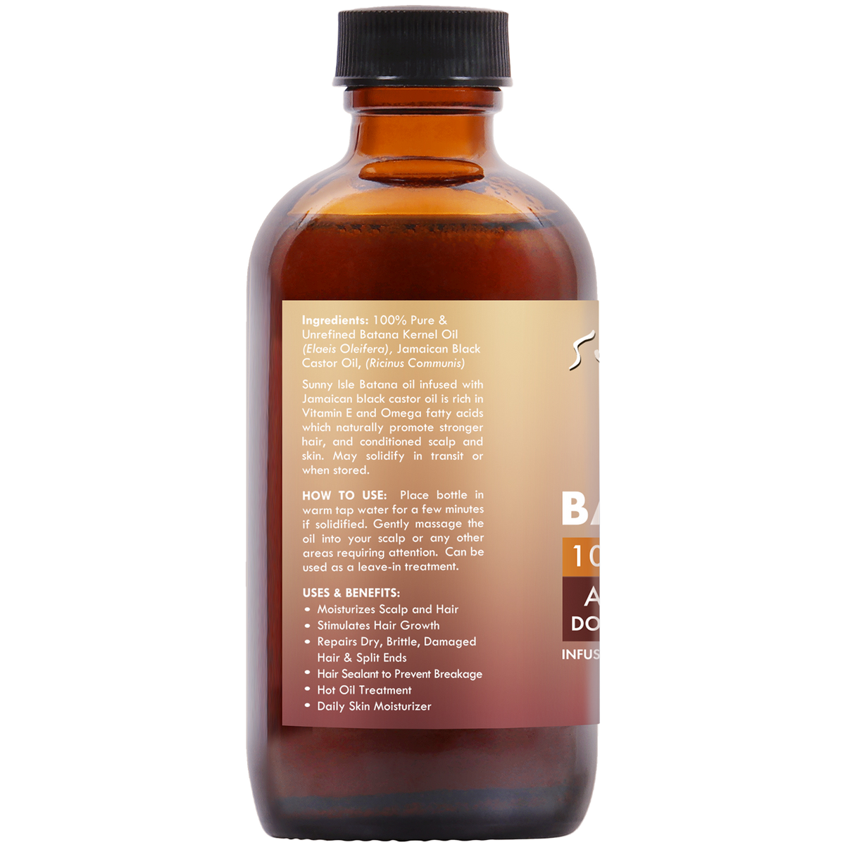 Sunny Isle Anti-Thinning Batana Oil Infused with Jamaican Black Castor Oil 4oz