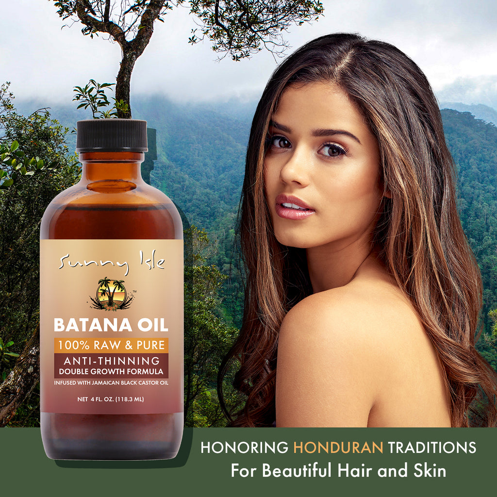 Sunny Isle Anti-Thinning Batana Oil Infused with Jamaican Black Castor Oil 4oz