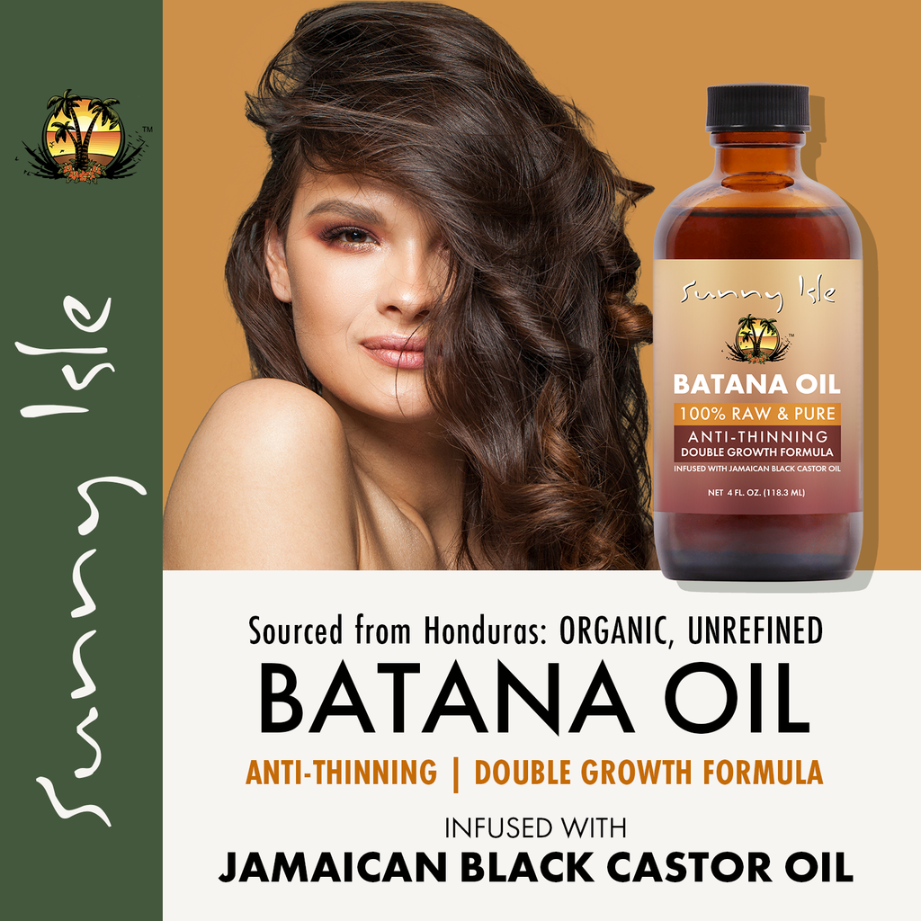 Sunny Isle Anti-Thinning Batana Oil Infused with Jamaican Black Castor Oil 4oz