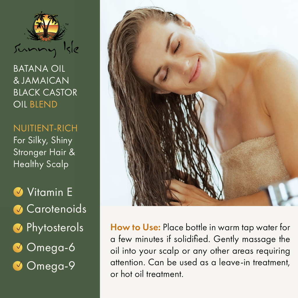 Sunny Isle Anti-Thinning Batana Oil Infused with Jamaican Black Castor Oil 4oz