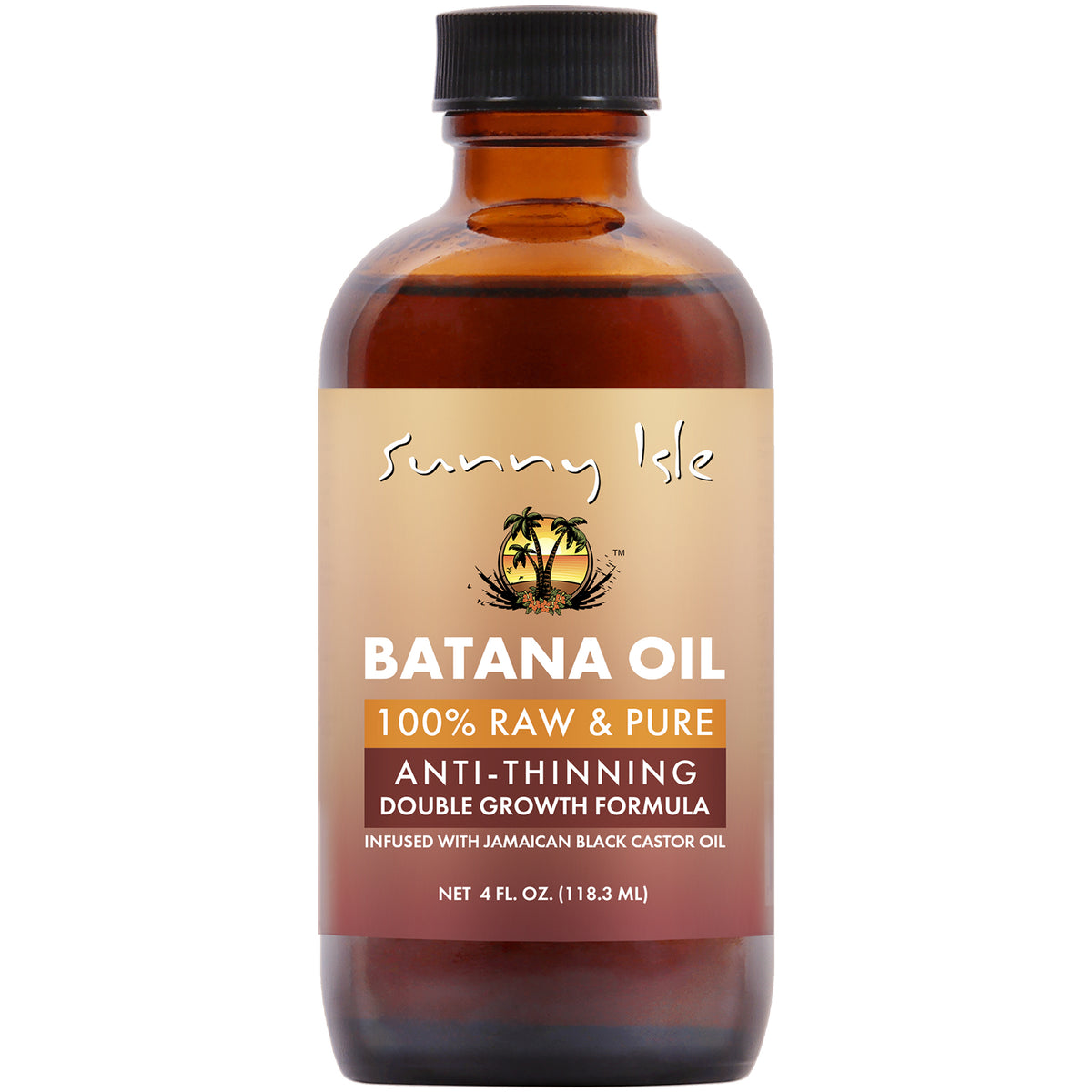 Sunny Isle Anti-Thinning Batana Oil Infused with Jamaican Black Castor Oil 4oz