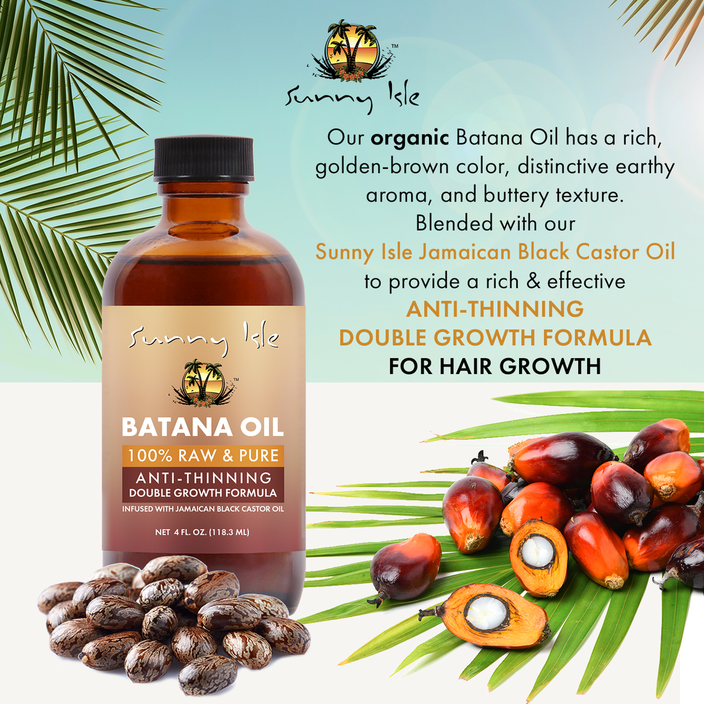 Sunny Isle Anti-Thinning Batana Oil Infused with Jamaican Black Castor Oil 4oz