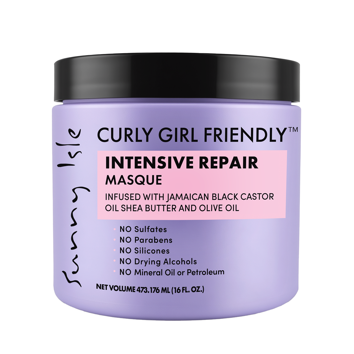 Sunny Isle Curly Girl Friendly Intensive Repair Masque 16oz