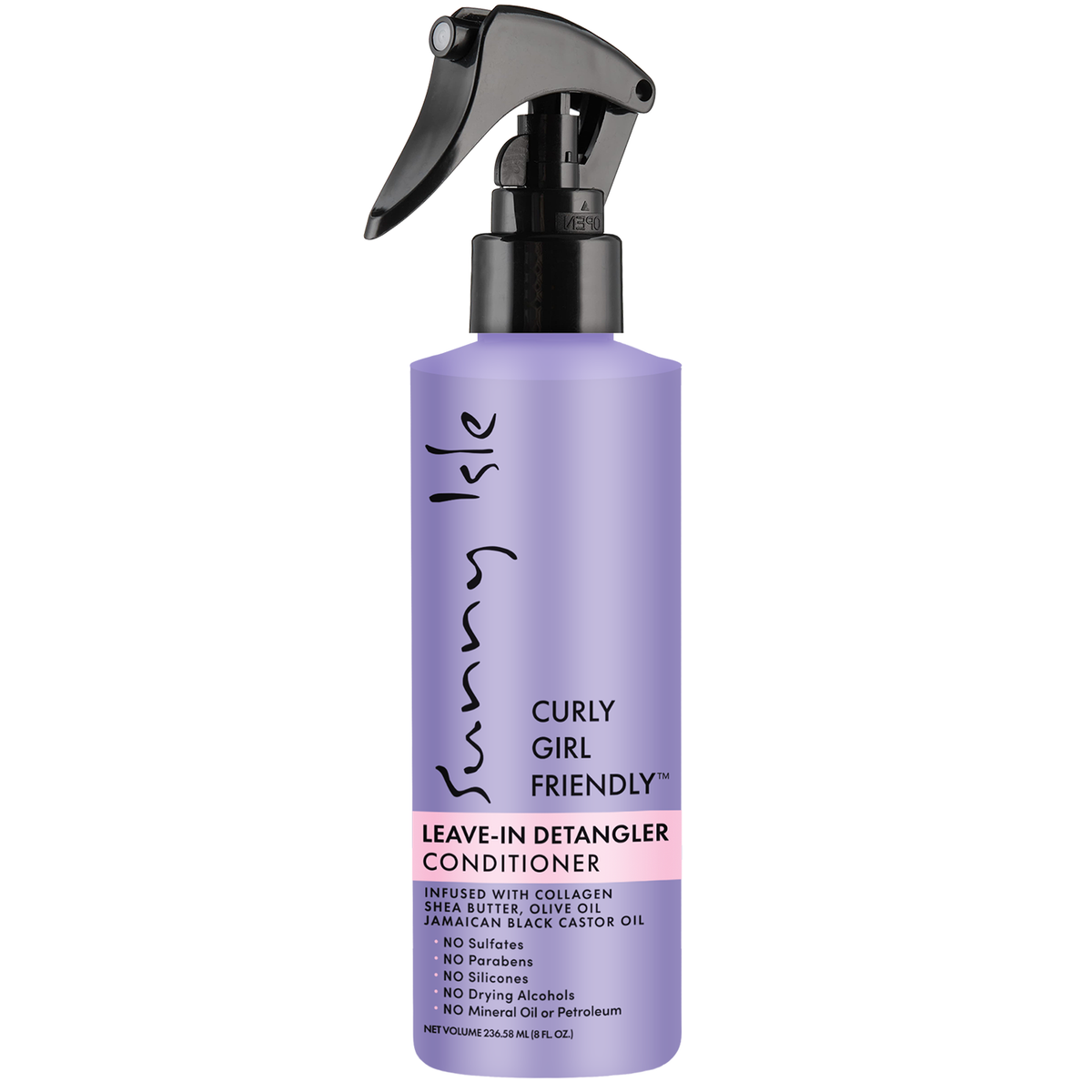 Sunny Isle Curly Girl Friendly Leave-In Detangler Conditioner 8oz