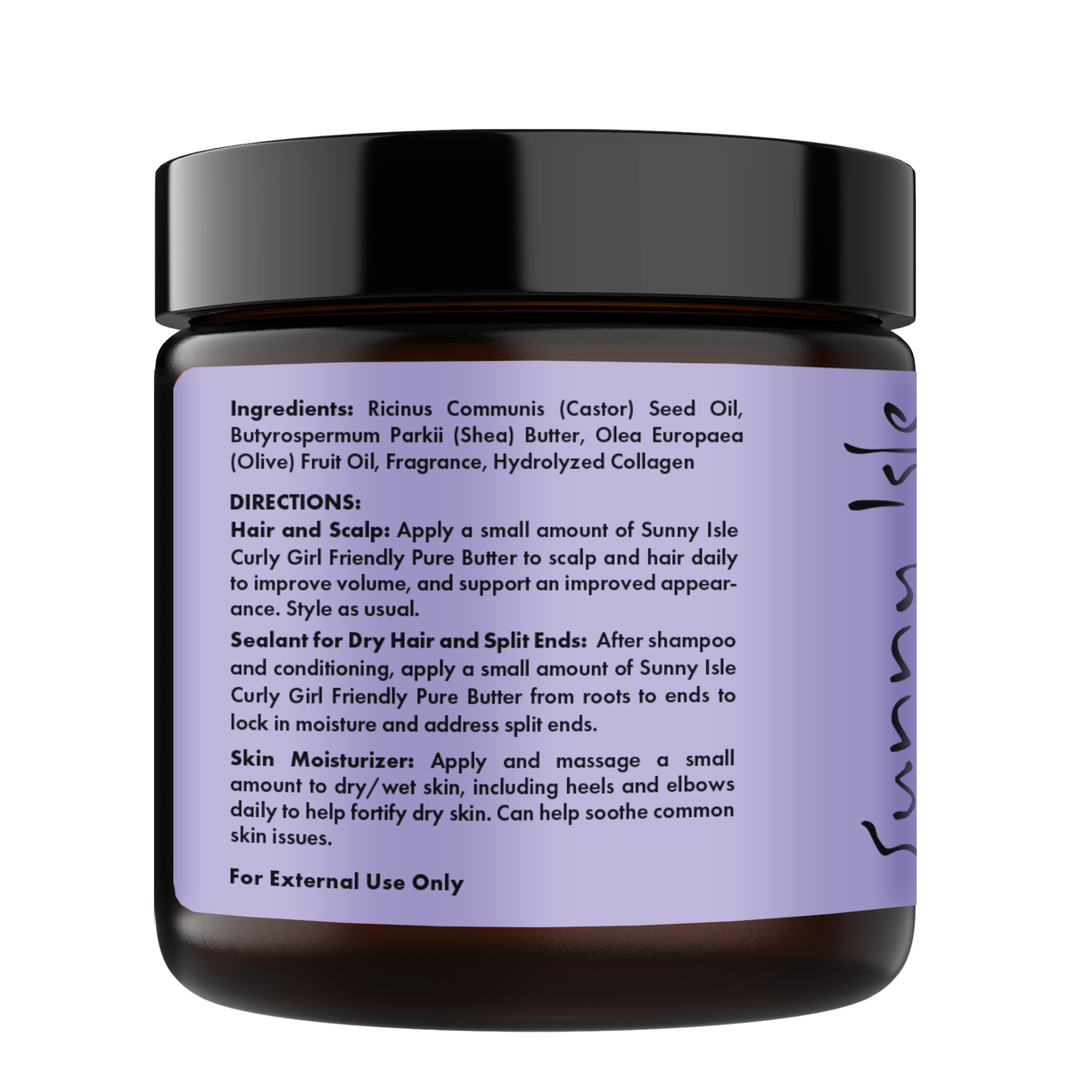 Sunny Isle Curly Girl Friendly Pure Butter 4oz