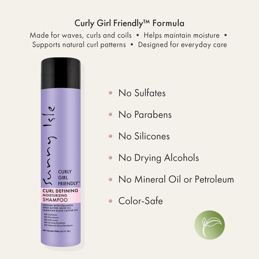 Sunny Isle Curly Girl Friendly Curl Defining Moisturizing Shampoo 10.1oz