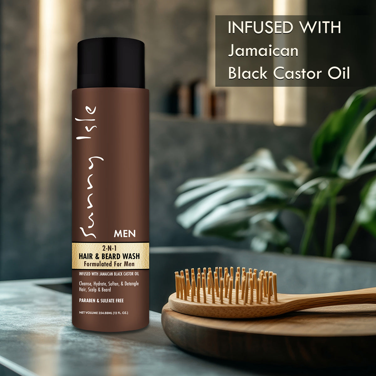 Sunny Isle Jamaican Black Castor Oil 2-N-1 Hair & Beard Wash 12oz