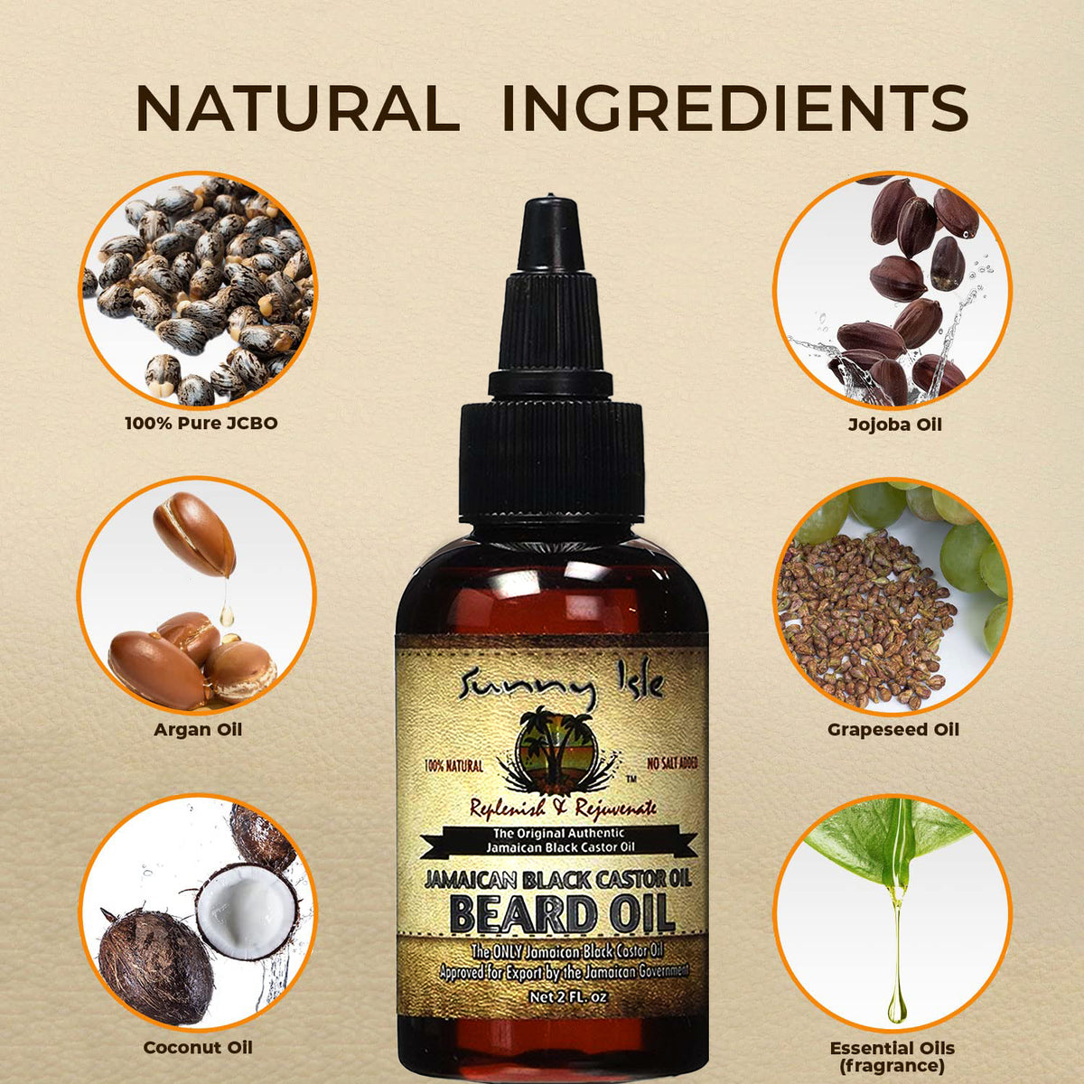 Sunny Isle Jamaican Black Castor Oil Beard Oil