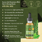 Sunny Isle Rosemary Mint Hair & Strong Roots Oil LITE 2oz