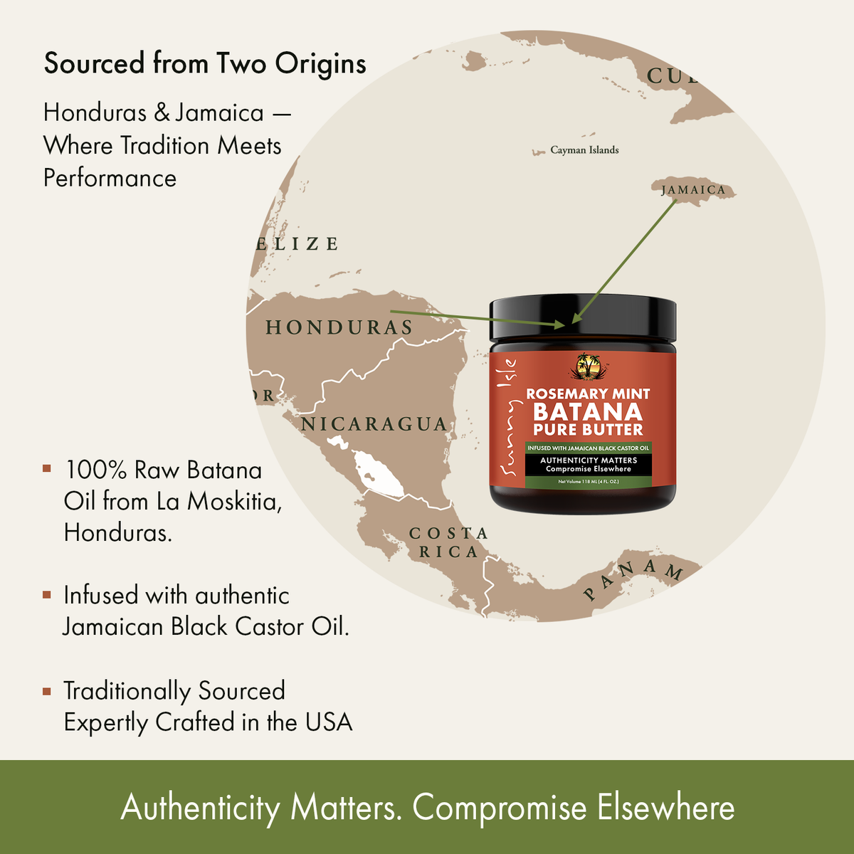 Sunny Isle Rosemary Mint & Batana Pure Butter 4oz