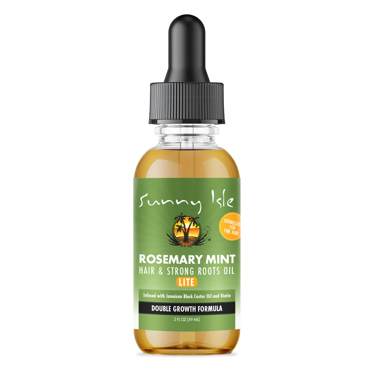 Sunny Isle Rosemary Mint Hair & Strong Roots Oil LITE 2oz