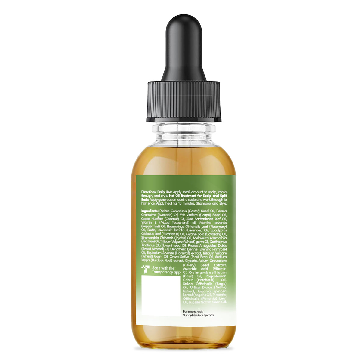 Sunny Isle Rosemary Mint Hair & Strong Roots Oil LITE 2oz