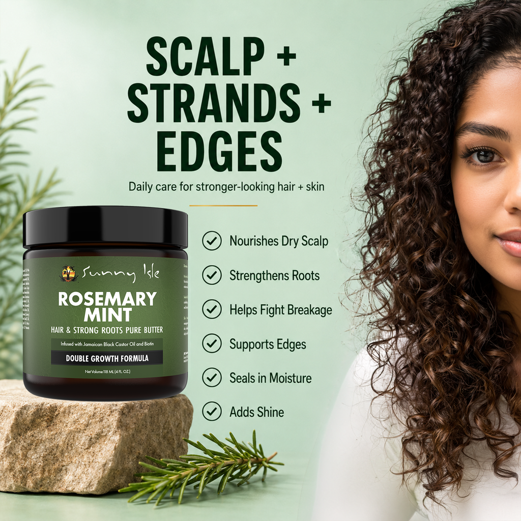 Sunny Isle Rosemary Mint Hair & Strong Roots Pure Butter